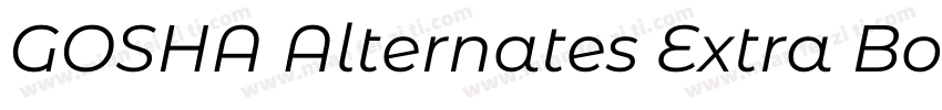 GOSHA Alternates Extra Bold Italic字体转换